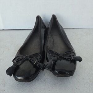 Stuart Weiztman Black Ballet Flats